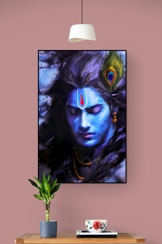 Lord Krishna: A Portrait of Inner Peace Poster/Artwork - Craft Alchemy