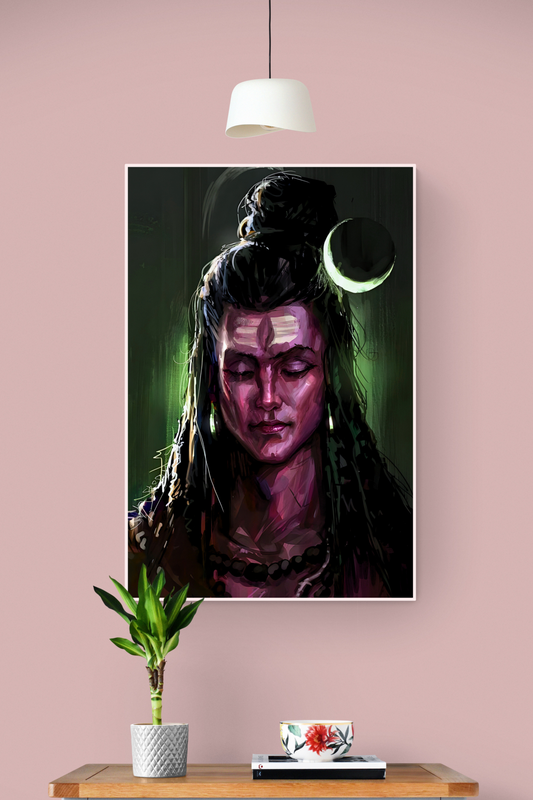 Lord Shiva: Crescent Dreams Poster/Artwork - Craft Alchemy